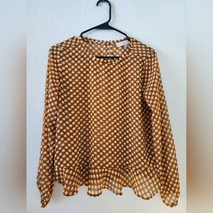 Loft Brand. Lpng Sleeve Blouse,  Cute And Flowy.  Size Small Petite